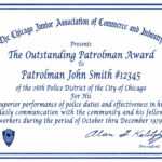 Certificate & Letter Awards | Chicagocop With Regard To Life Saving Award Certificate Template
