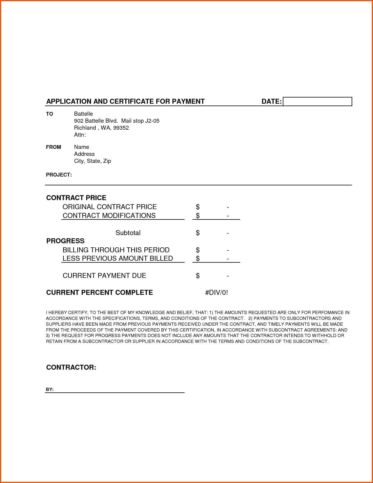 Certificate N Template Free Fresh Certif Great It Project Within Construction Payment Certificate Template