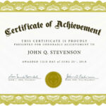 Certificate Of Academic Achievement Template | Photo Stock pertaining to Anniversary Certificate Template Free