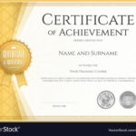 Certificate Of Achievement Template Gold Pertaining To Certificate Of Accomplishment Template Free