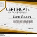 Certificate Of Achievement Template. Horizontal. Stock Within Certificate Of Attainment Template