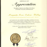 Certificate Of Appreciation Miami Dade County 2012 | #poet Within Felicitation Certificate Template