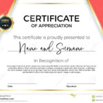 Certificate Of Appreciation Or Achievement With Award Badge Intended For Template For Certificate Of Award