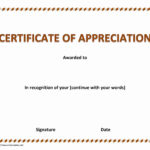 Certificate Of Appreciation Template For Publisher Regarding Formal Certificate Of Appreciation Template