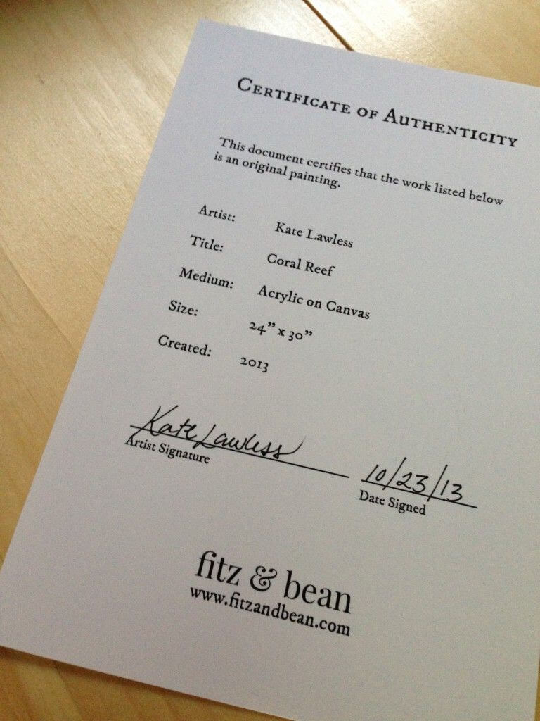Certificate Of Authenticity For Artwork | Dreaming Of A With Certificate Of Authenticity Photography Template