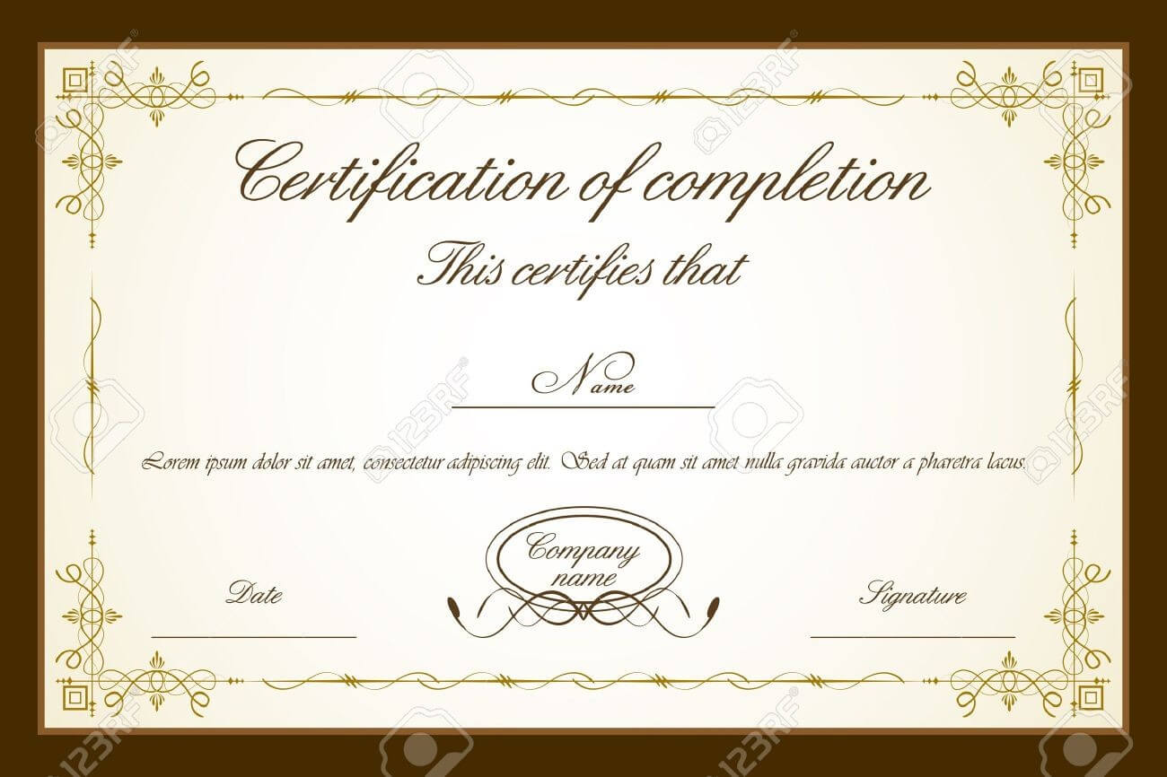 Certificate Of Completion Template Word Free For Free Completion Certificate Templates For Word