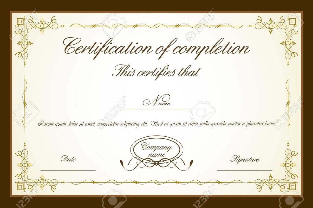 Certificate Of Completion Template Word Free For Free Completion Certificate Templates For Word