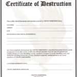 Certificate Of Data Destruction Template | Emetonlineblog In Destruction Certificate Template