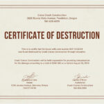 Certificate Of Destruction Template | Anti Grav Pertaining To Hard Drive Destruction Certificate Template