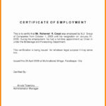 Certificate Of Employment Sample Inspirational 006 Inside Certificate Of Employment Template
