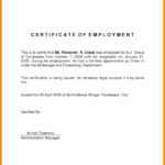 Certificate Of Employment Sample Inspirational 006 Inside Certificate Of Employment Template