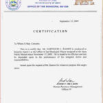 Certificate Of Employment Sample Inspirational 5 Certificate Throughout Sample Certificate Employment Template