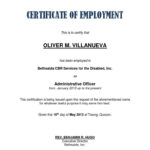 Certificate Of Employment Sample Luxury Certificate Of Pertaining To Sample Certificate Employment Template