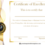 Certificate Of Excellence Template | Certificates In Best Performance Certificate Template