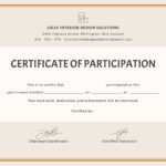 Certificate Of Participation (Cop) | Certificate Of Inside Pertaining To Certificate Of Participation Template Word