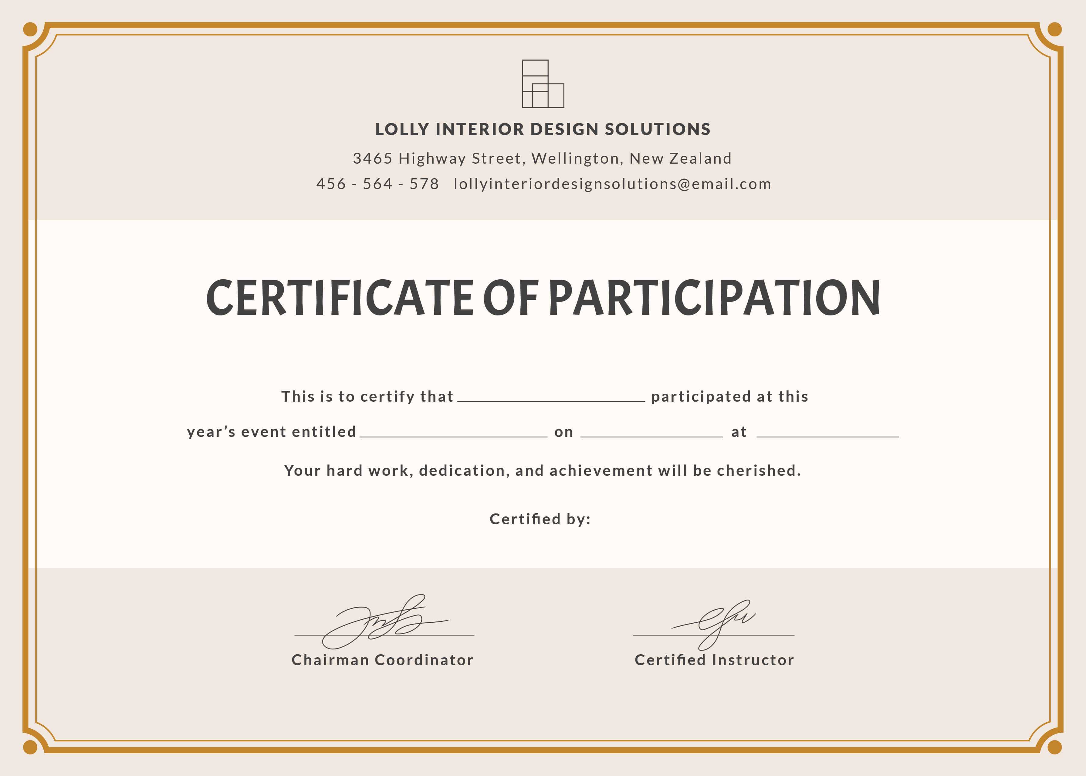 Certificate Of Participation (Cop) | Certificate Of Inside Pertaining To Certificate Of Participation Template Word