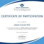 Certificate Of Participation Template 13 – Elsik Blue Cetane For Sample Certificate Of Participation Template