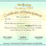 Certificate Of Participation Template 8 – Elsik Blue Cetane Pertaining To Conference Participation Certificate Template