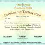 Certificate Of Participation Template 8 – Elsik Blue Cetane Pertaining To Conference Participation Certificate Template