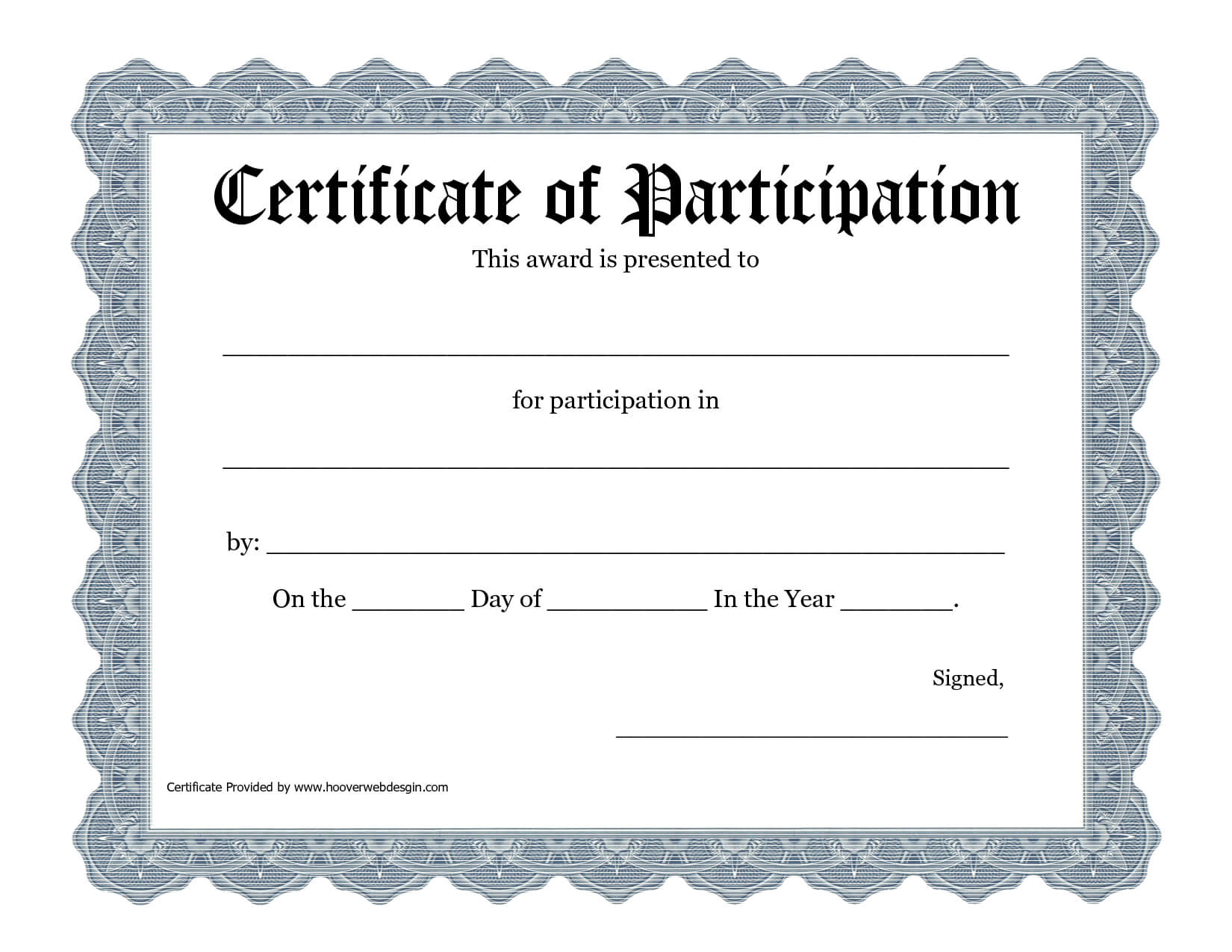 Certificate Of Participation Template Filename | Elsik Blue With Regard To Certificate Of Participation Template Ppt