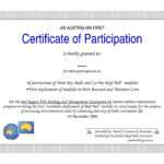 Certificate Of Participation Template Pdf – Bizoptimizer Regarding Certificate Of Participation Template Pdf