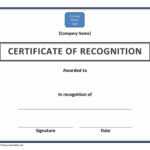 Certificate Of Recognition For Golf Certificate Template Intended For Golf Certificate Templates For Word