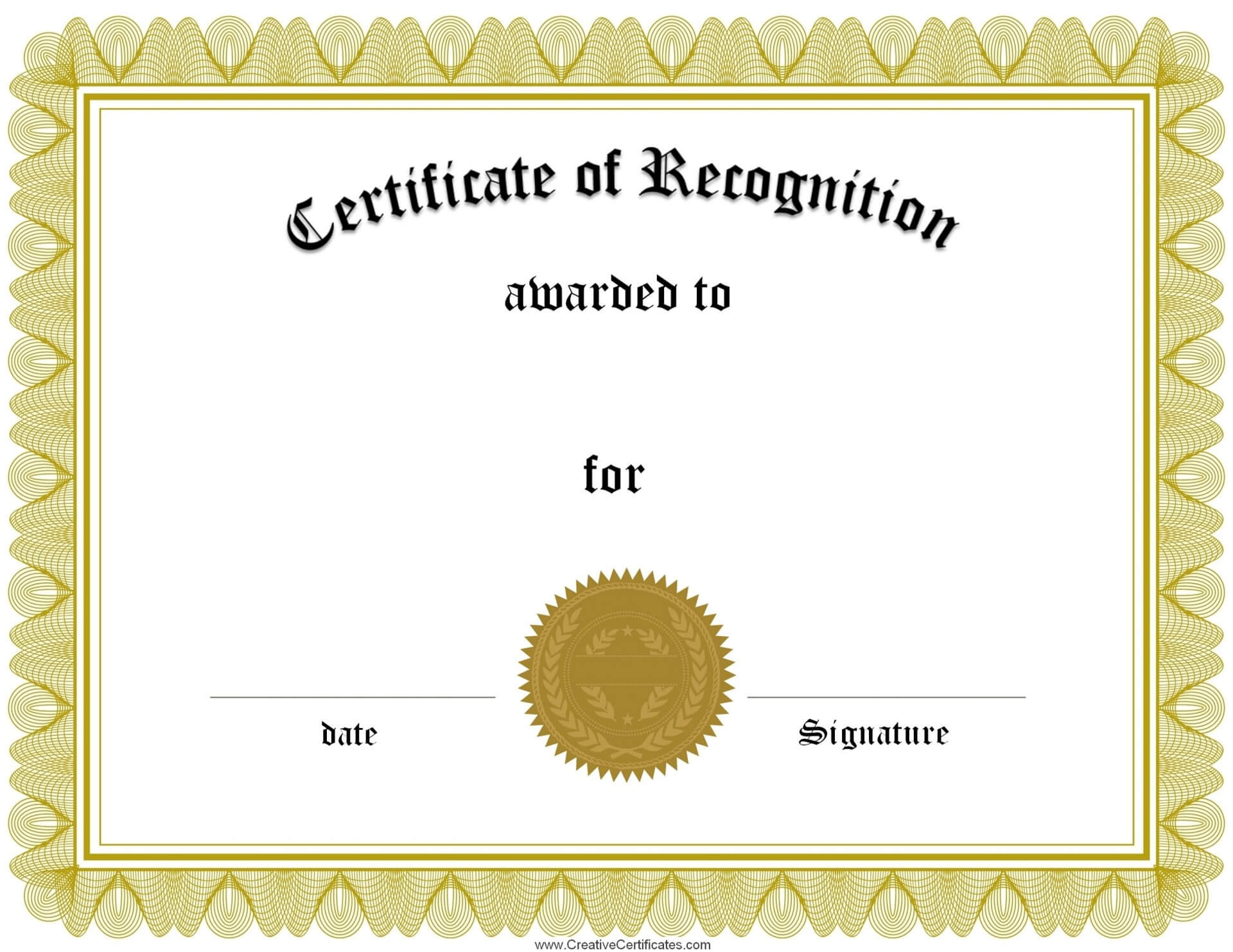 Certificate Of Recognition Template Word Editable Throughout Certificate Of Recognition Word Template