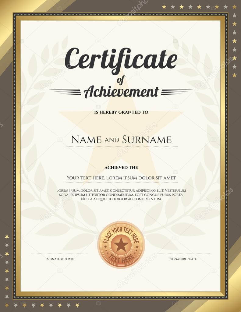 Certificate Portrait | Portrait Certificate Of Achievement Regarding Star Naming Certificate Template