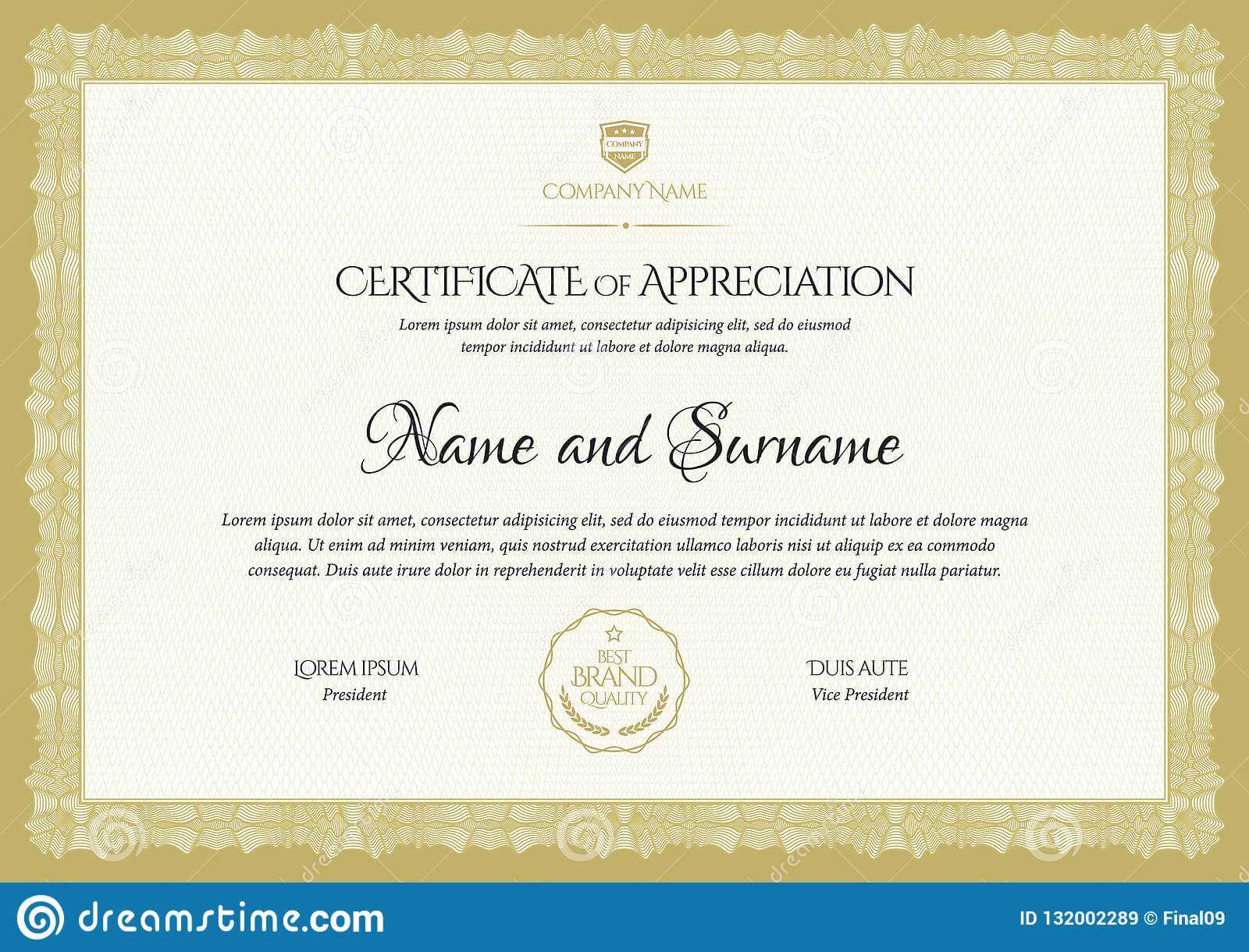 Certificate Template. Diploma Of Modern Design Or Gift Regarding Company Gift Certificate Template