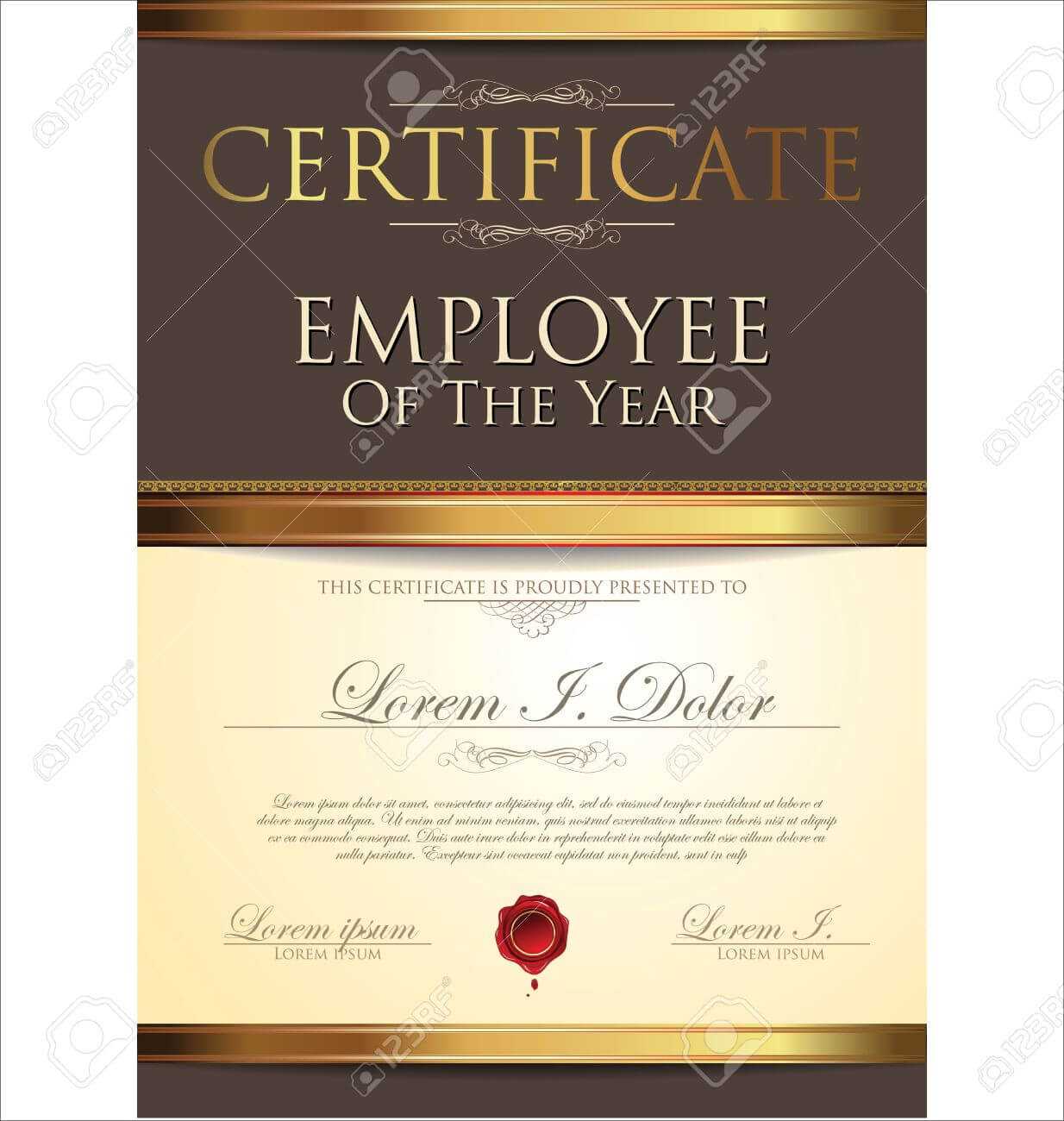 Certificate Template, Employee Of The Year Intended For Employee Of The Year Certificate Template Free