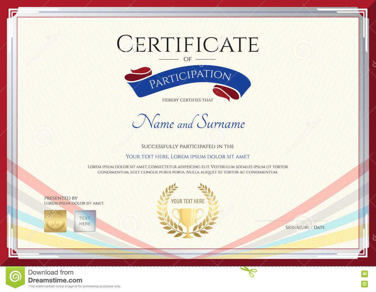 Certificate Template For Achievement, Appreciation Or With Regard To International Conference Certificate Templates