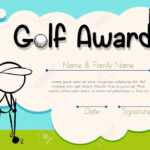 Certificate Template For Golf Award Illustration In Golf Certificate Template Free