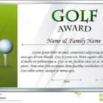 Certificate Template For Golf Award Stock Vector Inside Golf Certificate Template Free