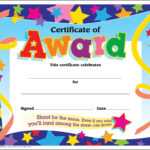 Certificate Template For Kids Free Certificate Templates For Certificate Of Achievement Template For Kids