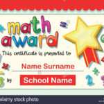 Certificate Template For Math Award Illustration Stock Inside Math Certificate Template