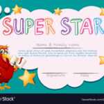 Certificate Template For Super Star With Star Certificate Templates Free