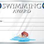 Certificate Template For Swimming Award Illustration Inside Free Swimming Certificate Templates