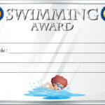 Certificate Template For Swimming Award Illustration Throughout Swimming Certificate Templates Free
