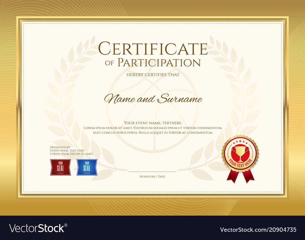 Certificate Template In Basketball Sport Theme Vector Image Within Basketball Camp Certificate Template