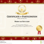 Certificate Template In Football Sport Theme With Soccer With Rugby League Certificate Templates