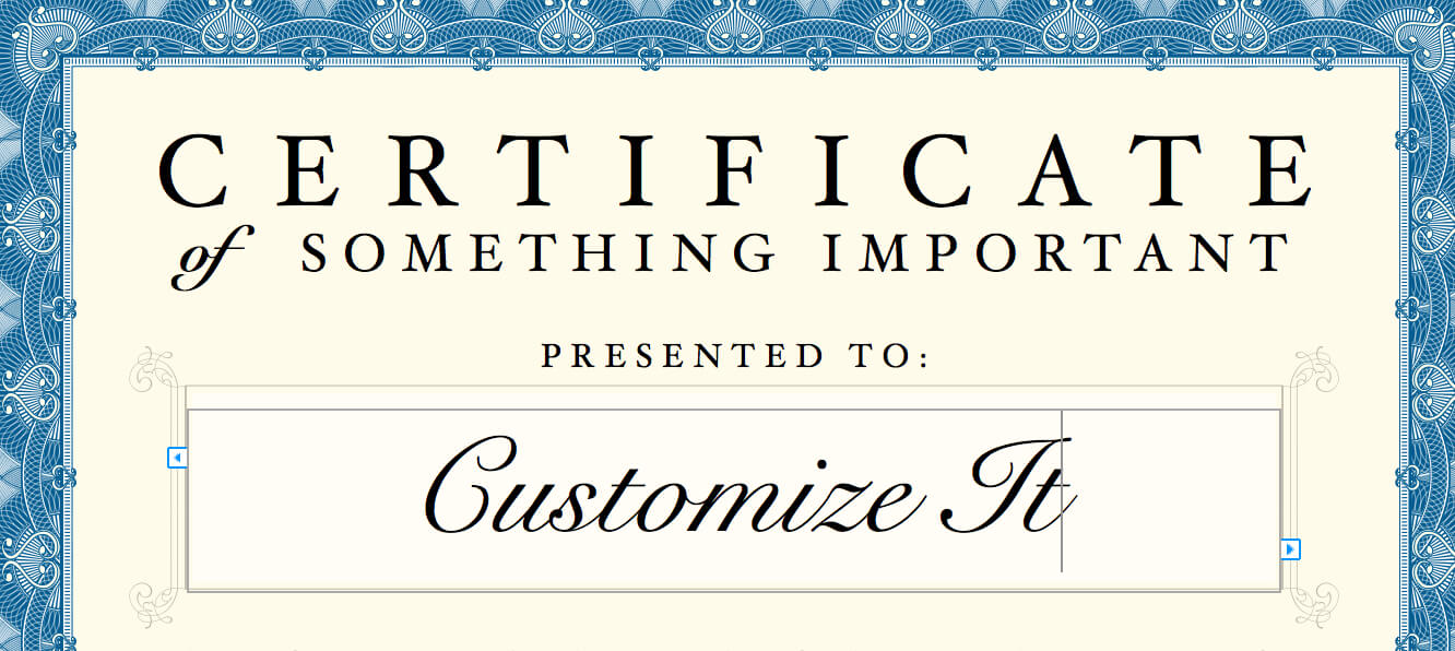 Certificate Template intended for Pages Certificate Templates