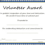 Certificate Template Sample 3 – Elsik Blue Cetane For Volunteer Certificate Template