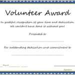 Certificate Template Sample 3 – Elsik Blue Cetane For Volunteer Certificate Template