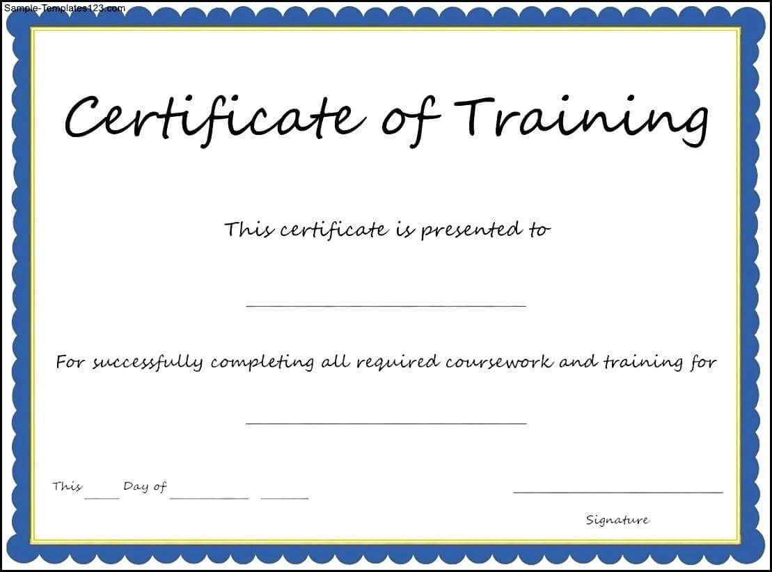 Certificate Template Training 7 – Elsik Blue Cetane With Regard To Template For Training Certificate