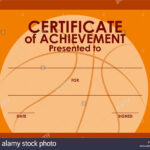 Certificate Template With Basketball Background Illustration Within Basketball Certificate Template