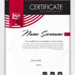 Certificate Template With Clean And Modern Pattern, Qualification.. For Qualification Certificate Template