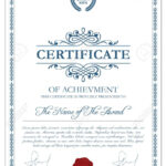 Certificate Template With Guilloche Elements. Blue Diploma Border.. With Regard To Validation Certificate Template