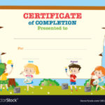 Certificate Template With Happy Children With Children's Certificate Template