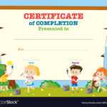 Certificate Template With Happy Children With Children's Certificate Template