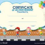 Certificate Template With Kids Skating Pertaining To Free Printable Certificate Templates For Kids